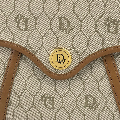 Christian Dior  Honeycomb Pattern Shoulder bag Beige Vintage hsyfun