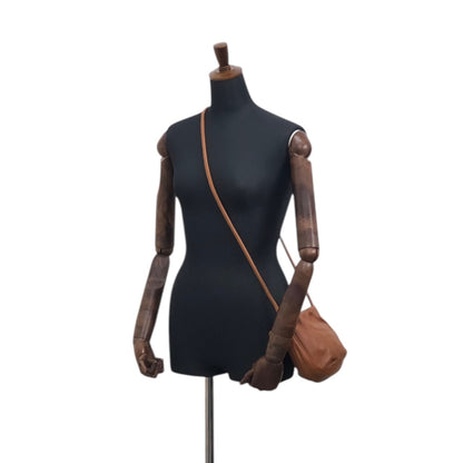 LOEWE Anagram Drawstring Shoulder bag Brown Vintage fzwga5