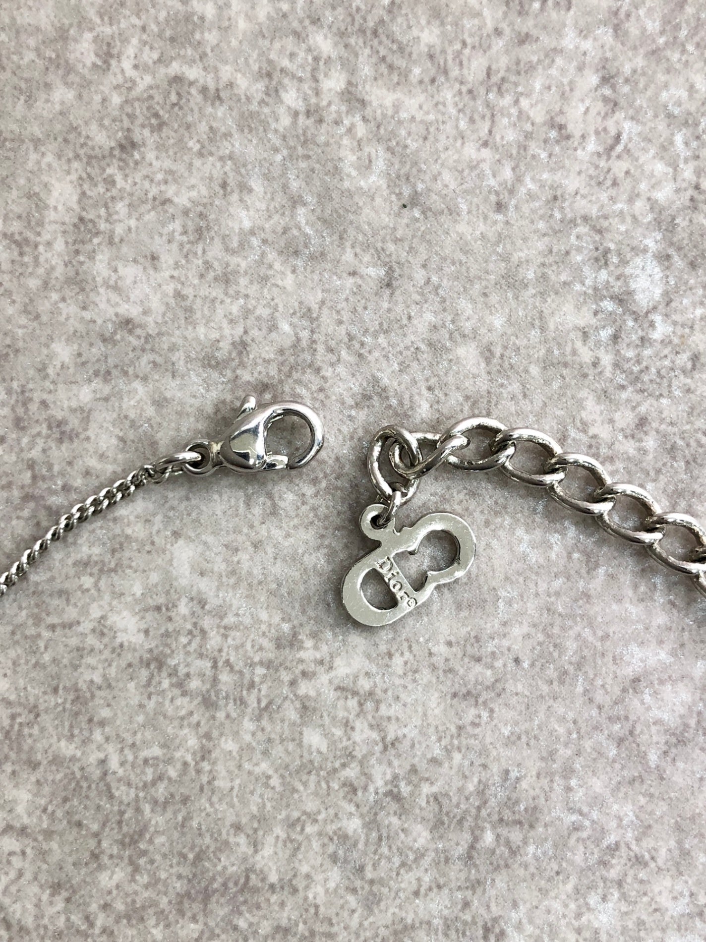 Christian Dior CD Logo Bracelet Silver Vintage hegvaf