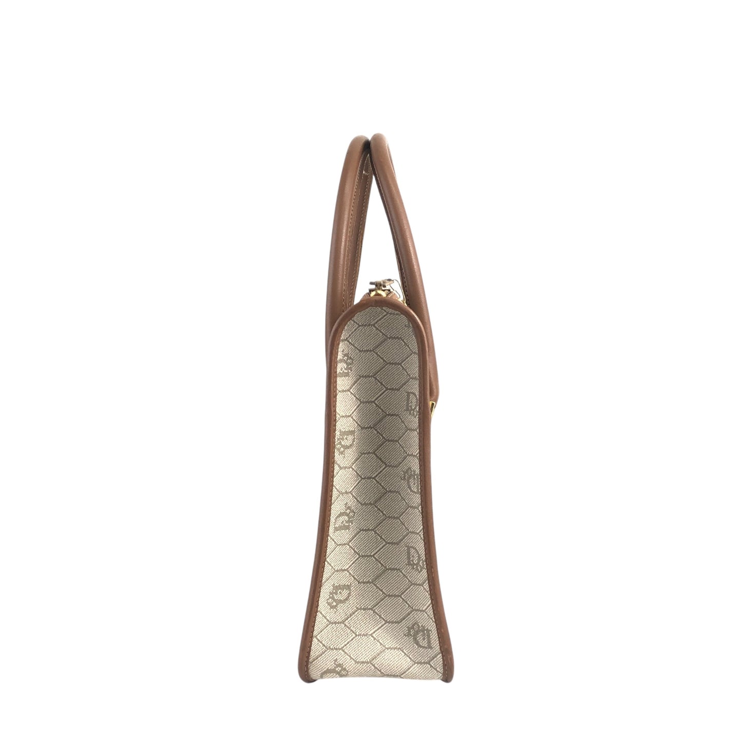 Christian Dior Honeycomb Pattern Handbag Beige Vintage r4yh5k