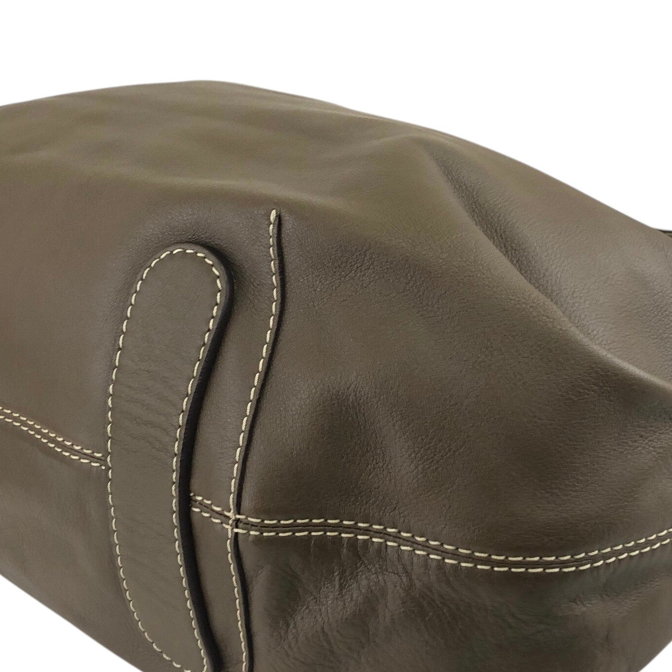 LOEWE Logo Embossed Shoulder bag Brown Vintage fsvn5t