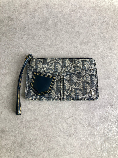 Christian Dior Trotter Coin Purse Navy Vintage nppbev