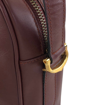 Cartier Logo Embossed Shoulder bag Bordeaux Vintage p8xu57