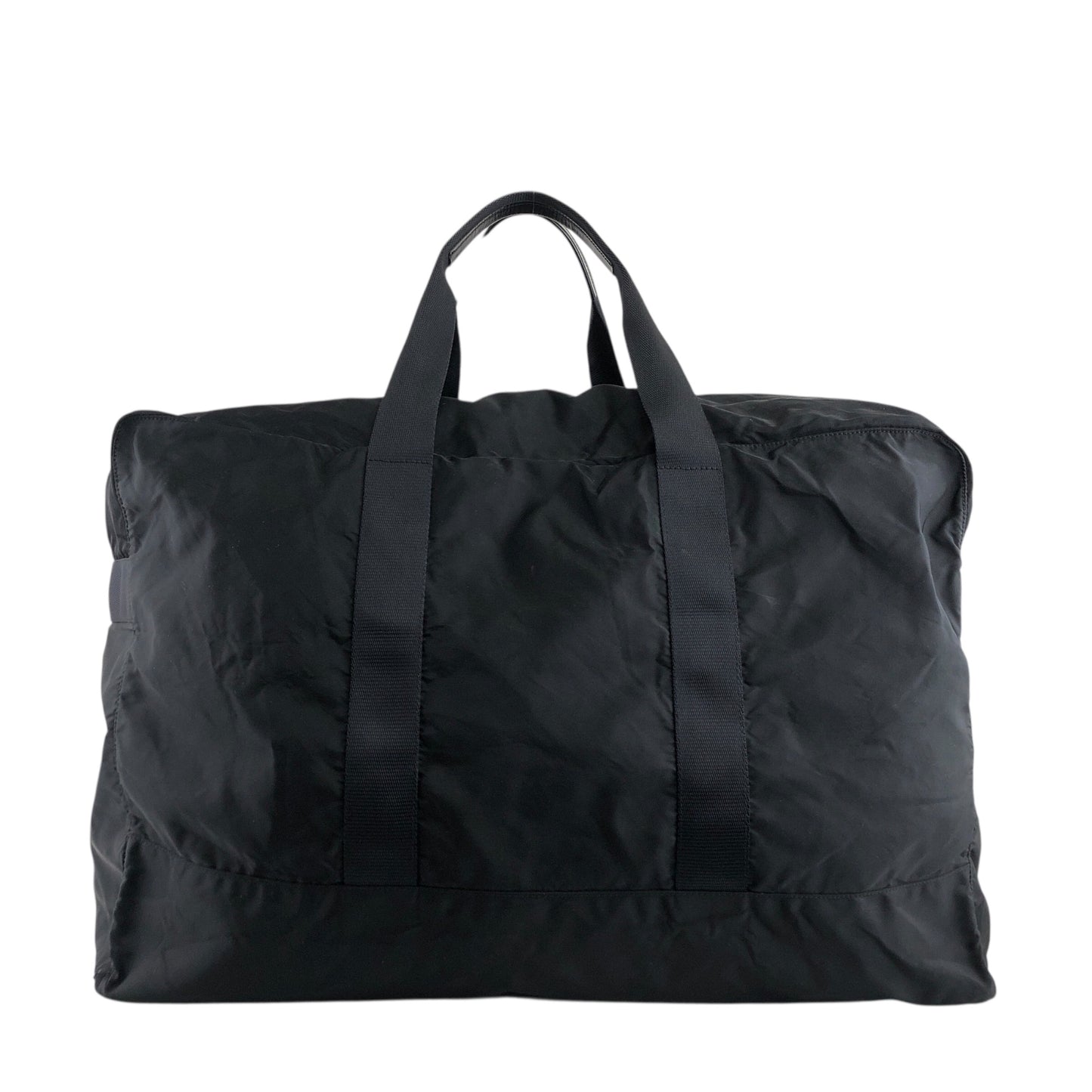 PRADA Tessuto Triangle Logo Boston bag Black Vintage ukxscf