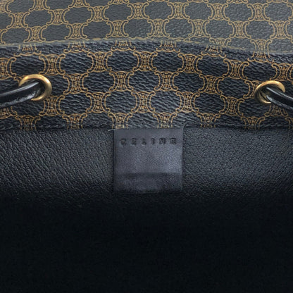 CELINE Macadam Logo Backpack Black Vintage ed4nn3