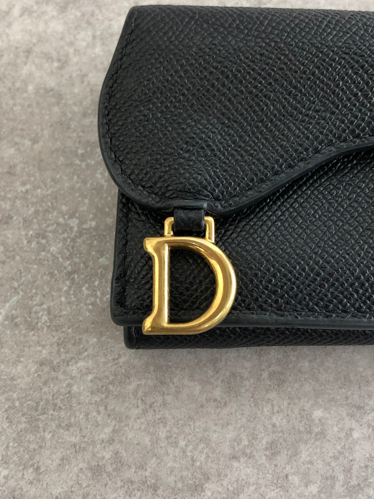 Christian Dior Trifold Wallet Black 43-MA-0261 Vintage juppie