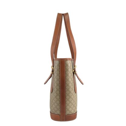 CELINE Macadam Blason Shoulder bag Totebag Beige Vintage arbnmz
