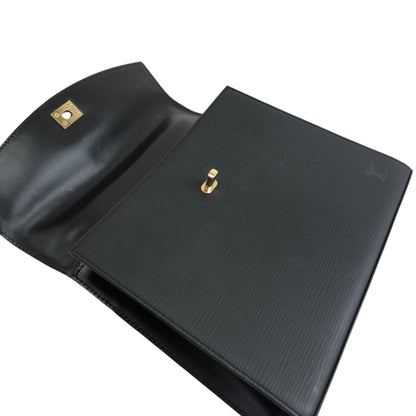 LOUIS VUITTON Epi Turn Lock Handbag Black Vintage u8cniv