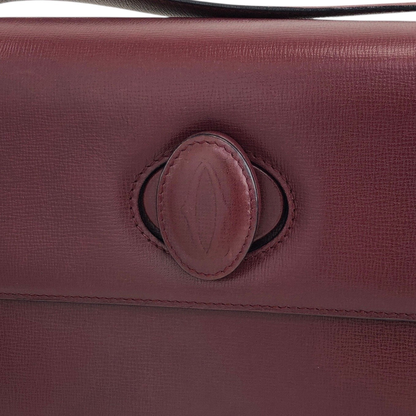 Cartier Turn Lock  Shoulder bag Bordeaux Vintage mjvugd