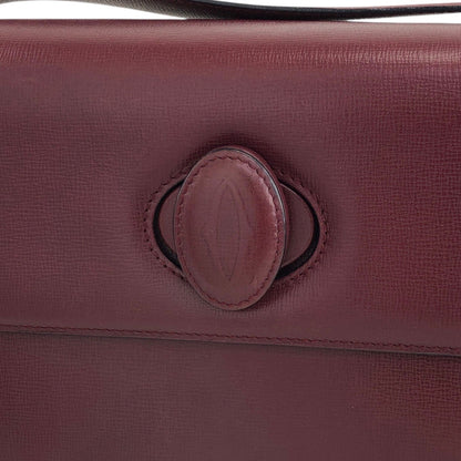 Cartier Turn Lock  Shoulder bag Bordeaux Vintage mjvugd