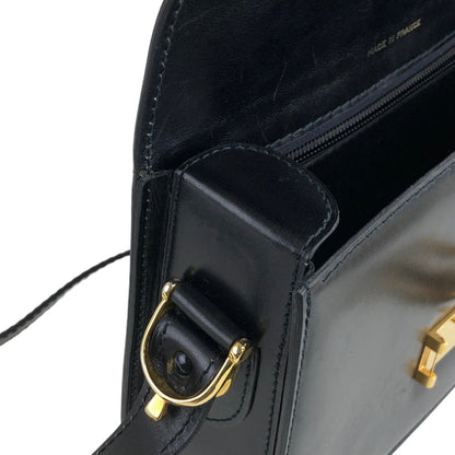 CELINE 馬車皮革斜背包 黑色 復古 whhjwf 