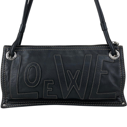 LOEWE Anagram Stitch Shoulder bag Black Vintage ugpzsh