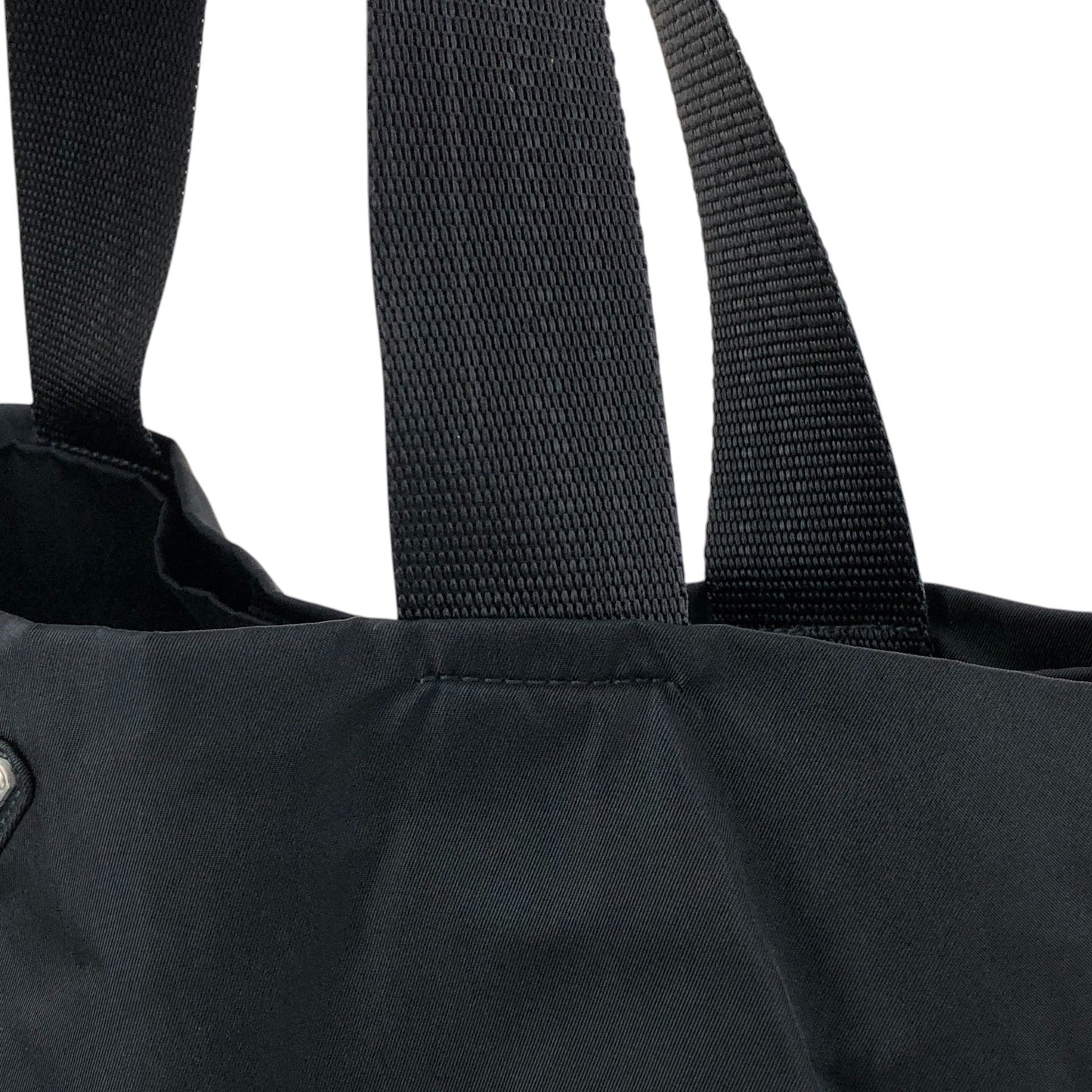 PRADA Tessuto Triangle Logo Handbag Totebag Black Vintage 5dvjjb