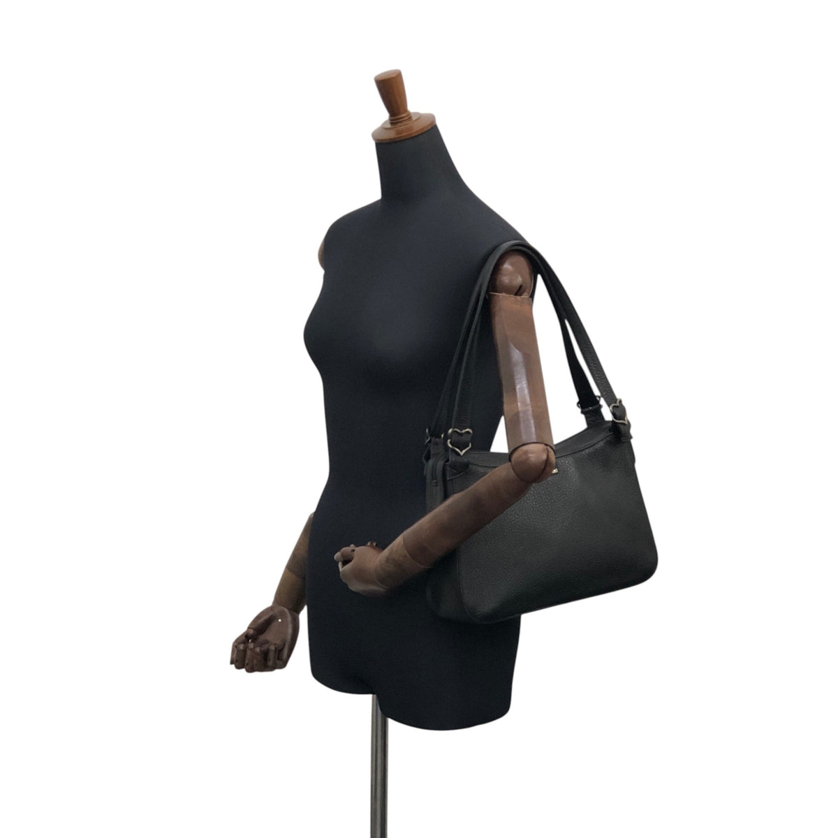 Yves Saint Laurent Logo Shoulder bag Black Vintage 2mp2vx