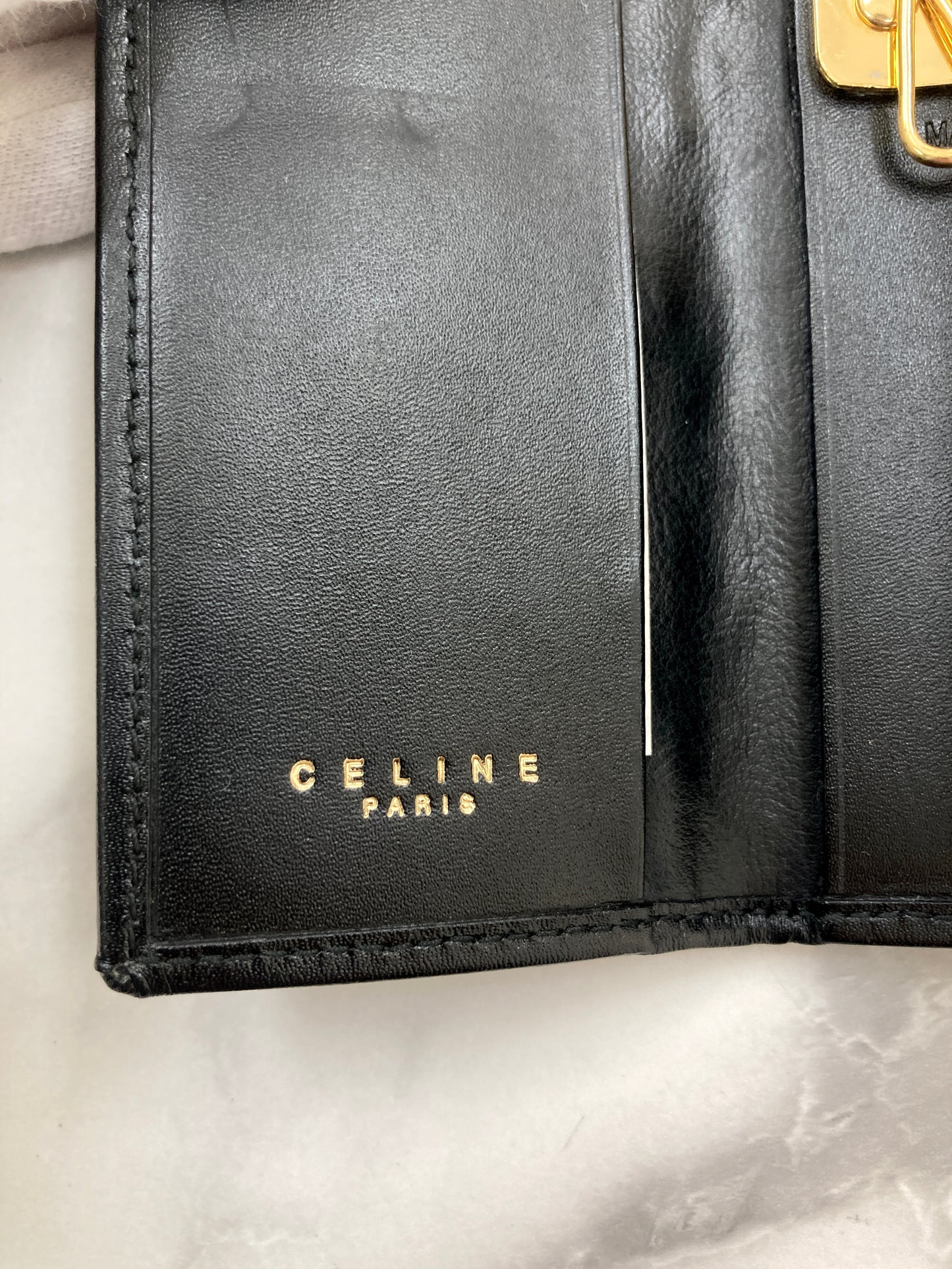 CELINE Macadam Blason Key Case Black Vintage c5tta3