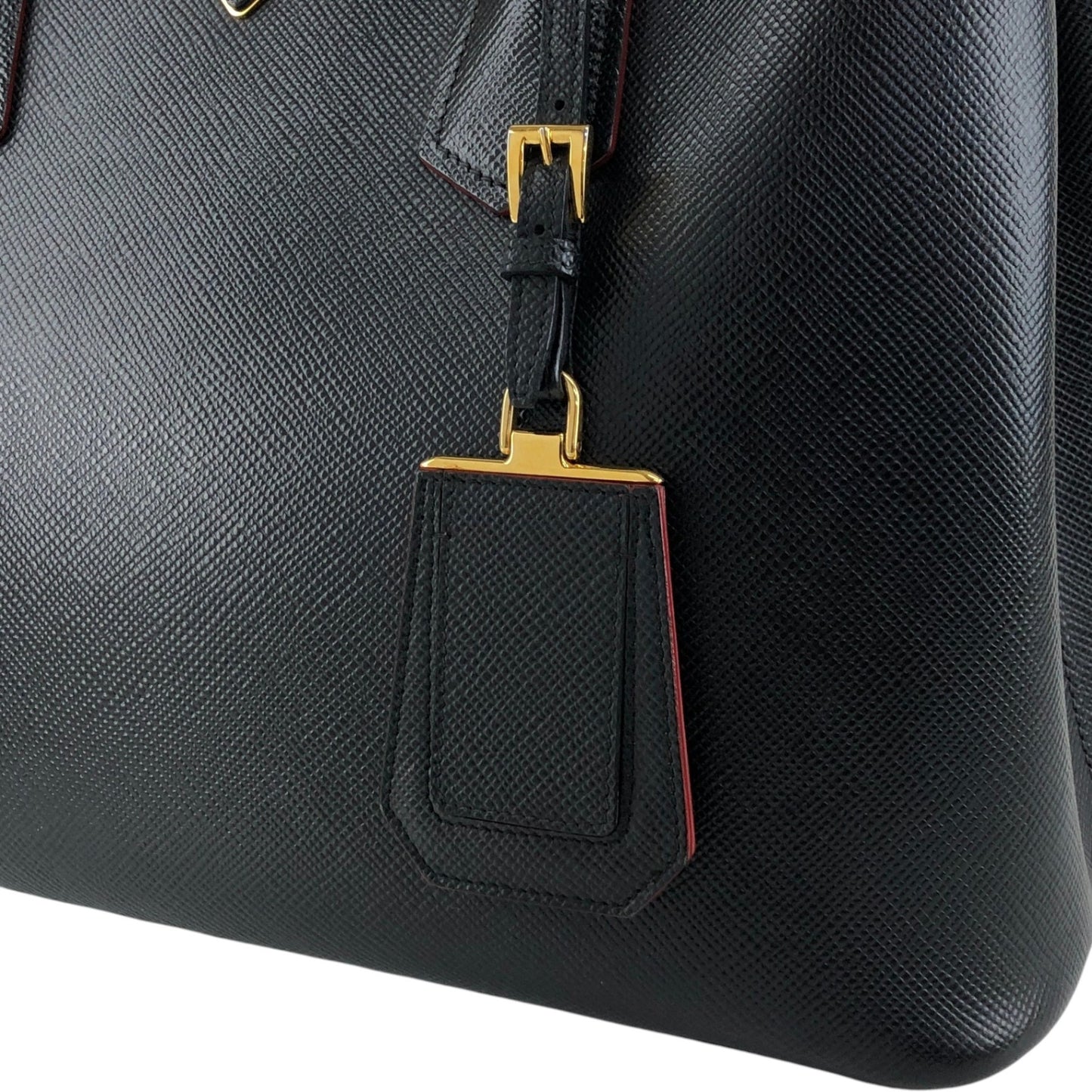 PRADA Triangle Logo Handbag Black Vintage n54bxv