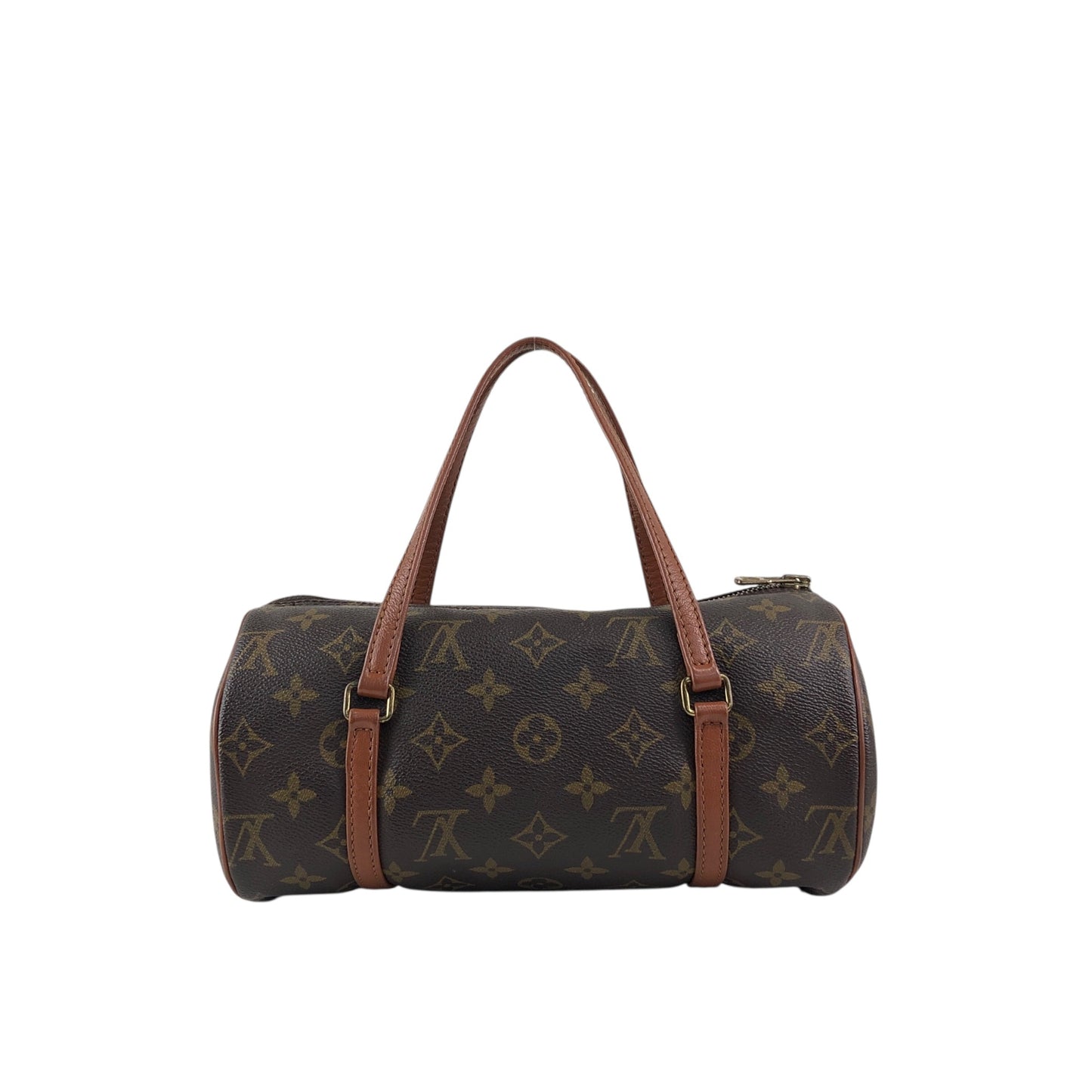 LOUIS VUITTON Monogram Handbag Brown Vintage b2yv5t