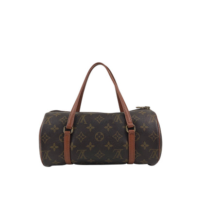 LOUIS VUITTON Monogram Handbag Brown Vintage b2yv5t