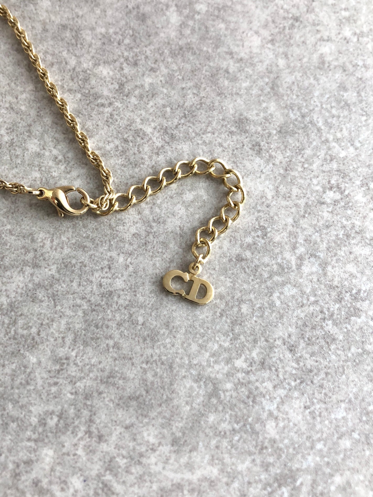 Christian Dior Necklace Earrings Gold Vintage yjh2cr