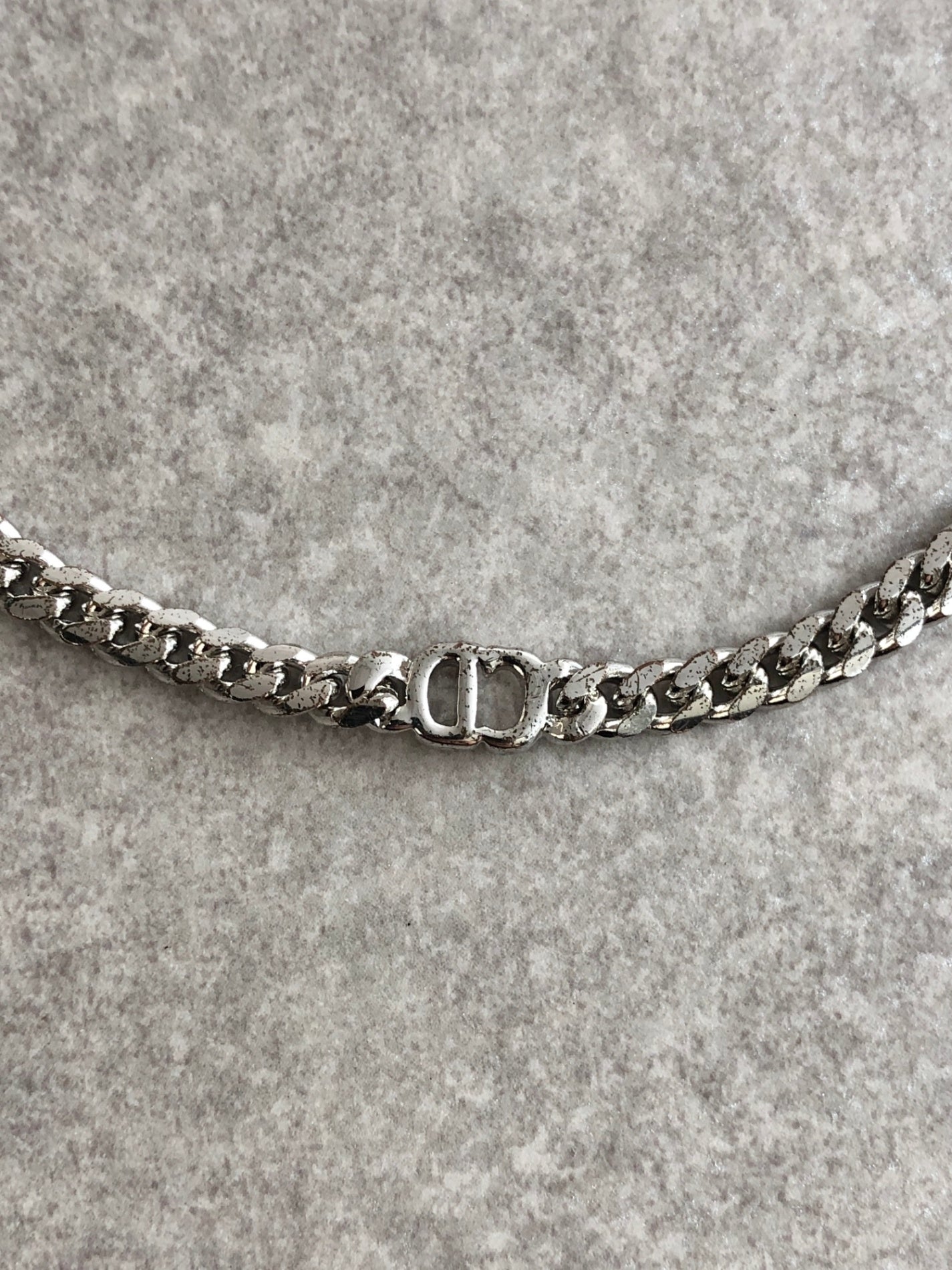 Christian Dior CD Logo Bracelet Silver Vintage c5gt8d