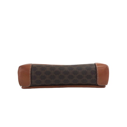 CELINE Macadam  PVC Leather Shoulder bag Brown Vintage  szms37