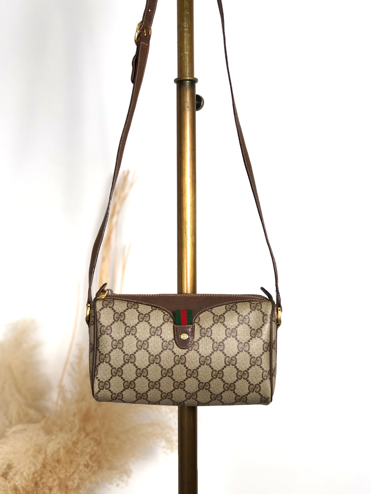 GUCCI Sherry Line Shoulder bag Beige Vintage 7bz4rt