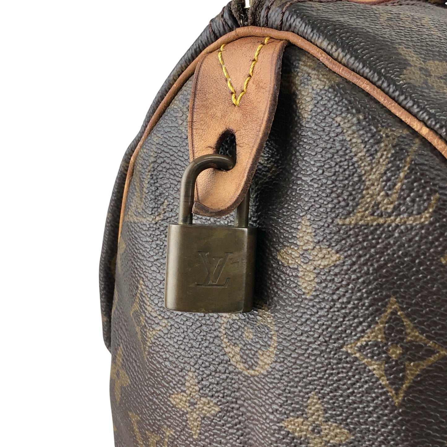LOUIS VUITTON Monogram Small Boston bag Handbag Brown Vintage jm4cx4