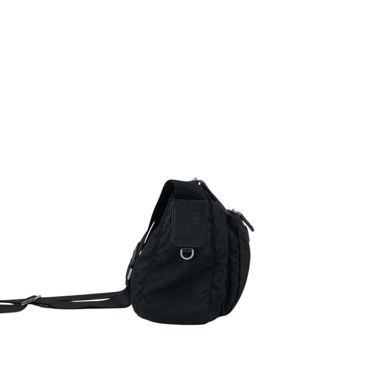 PRADA Tessuto Triangle Logo Shoulder bag Black Vintage 2efb6d