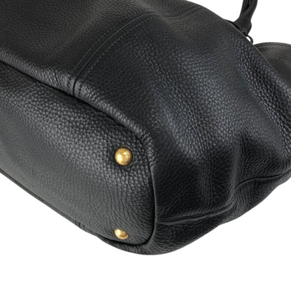 PRADA Logo Two-way Handbag Shoulder bag Black Vintage 5umuja
