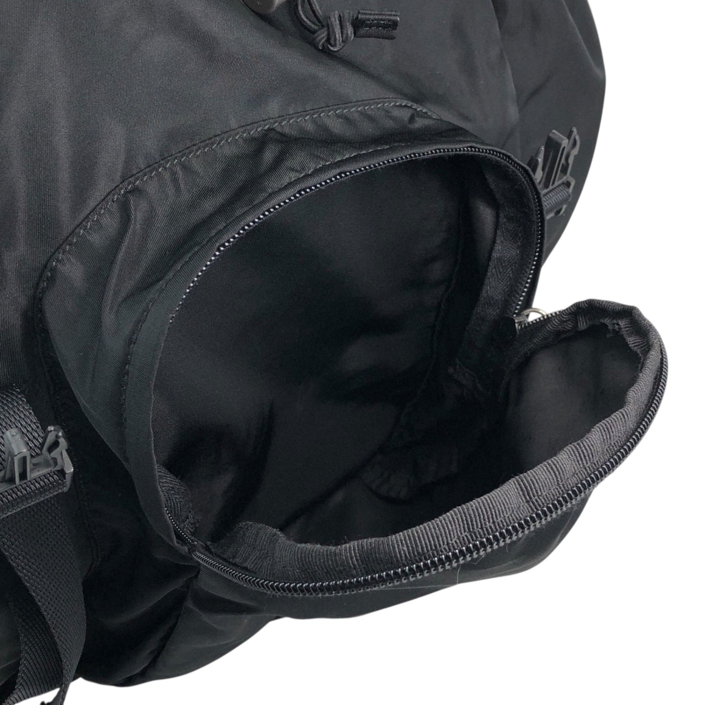 PRADA Tessuto Triangle Logo Backpack Black Vintage wji8cz