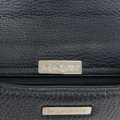 Yves Saint Laurent Logo Shoulder bag Black Vintage p2bexr