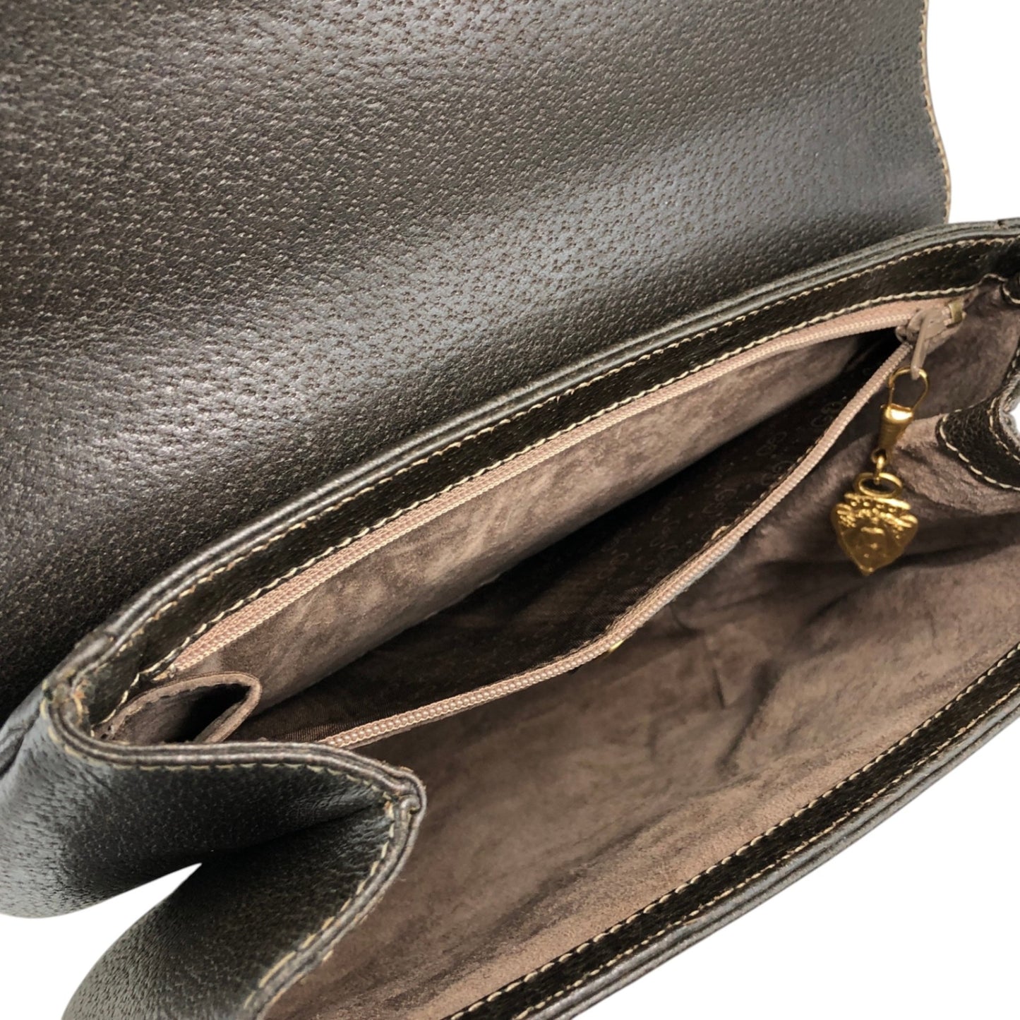 GUCCI Bamboo Shoulder bag Brown Vintage 843vd4