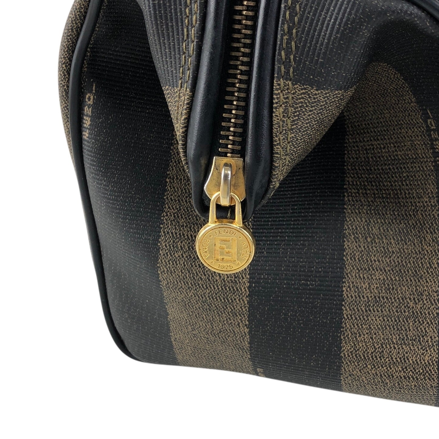 FENDI Pecan Two-way Small Boston bag Shoulder bag Black Vintage ze6stg