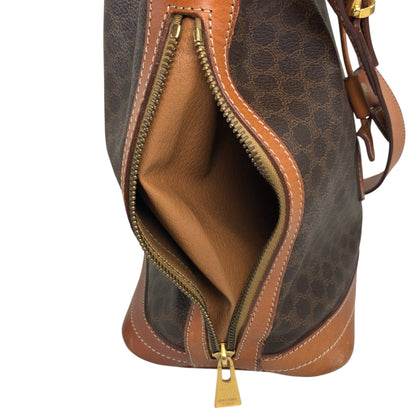 CELINE Macadam Blason Drawstring Shoulder bag Brown Vintage 2wtdcs