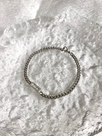Christian Dior Logo Bracelet Silver Vintage 5uvv7v