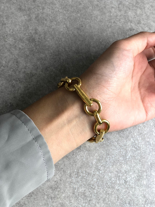 CELINE Horse Bit Bracelet Gold Vintage iwpgv2