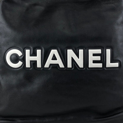 CHANEL Logo Totebag Black Vintage 3raaj5