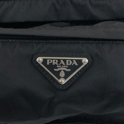 PRADA Tessuto Triangle Logo Sling bag Black Vintage hpnycc