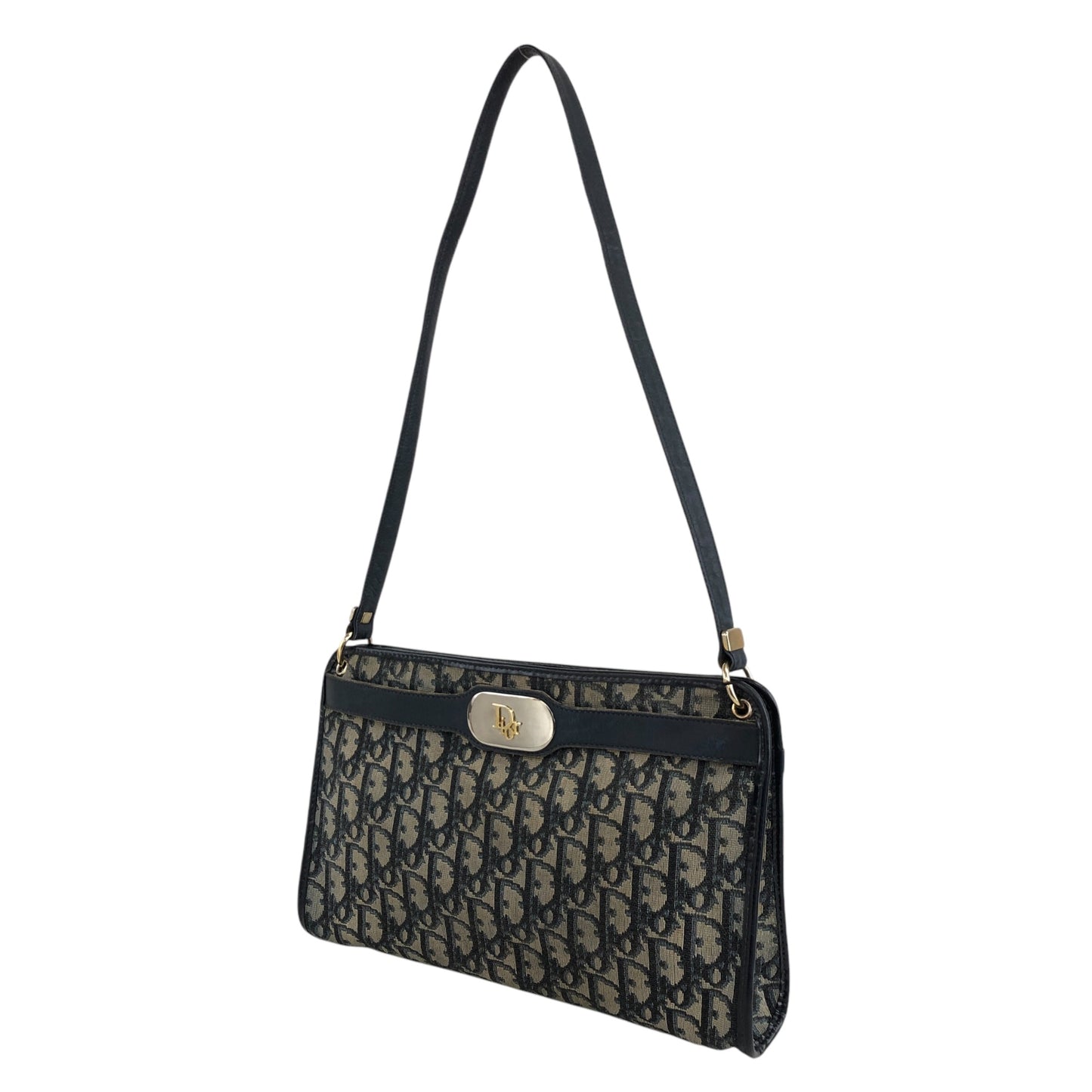 Christian Dior Trotter Logo 單肩包 海軍藍 復古 thm6uu