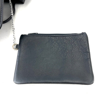 CELINE Horse Bit Leather Backpack Black Vintage fp635u