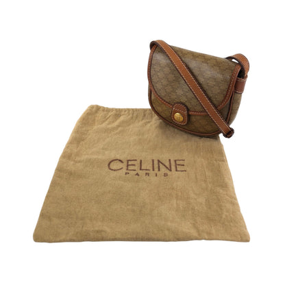 CELINE Macadam Blason Shoulder bag Beige Vintage edxz2b