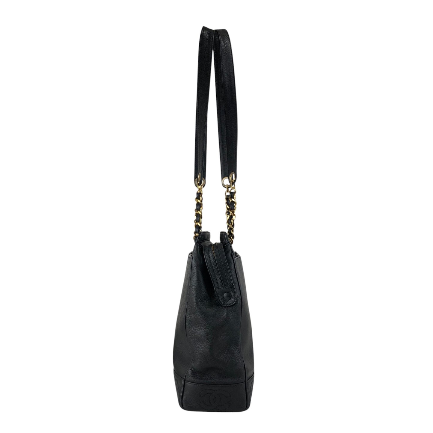 CHANEL Coco Mark Chain Shoulder bag Black Vintage gph8sd
