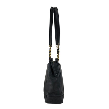 CHANEL Coco Mark Chain Shoulder bag Black Vintage gph8sd