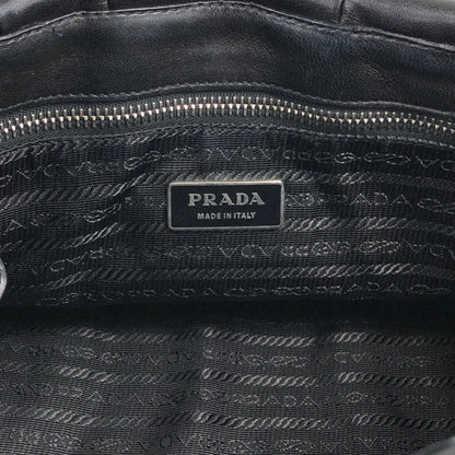 PRADA Front Buckle Handbag Black Vintage 5dmfc4
