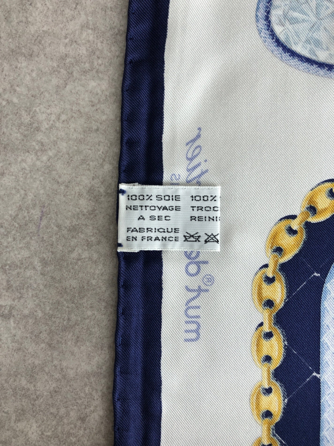 Cartier SILK Scarf Navy Vintage c4tyjs