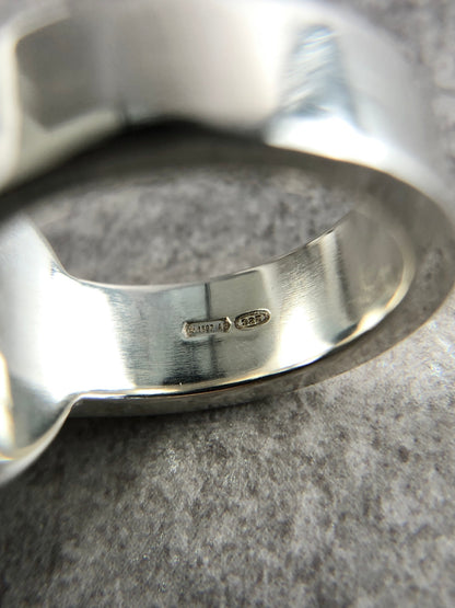 GUCCI Logo SILVER925 Ring Silver Vintage 5y3nia