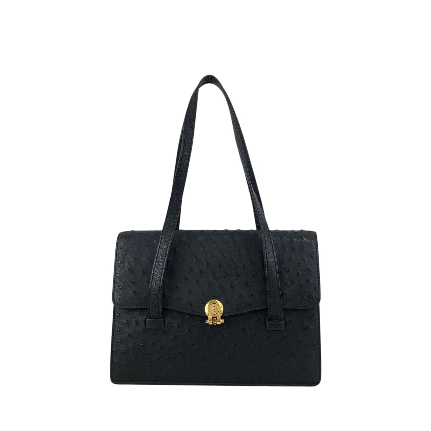 Christian Dior Handbag Black Vintage 4keybj