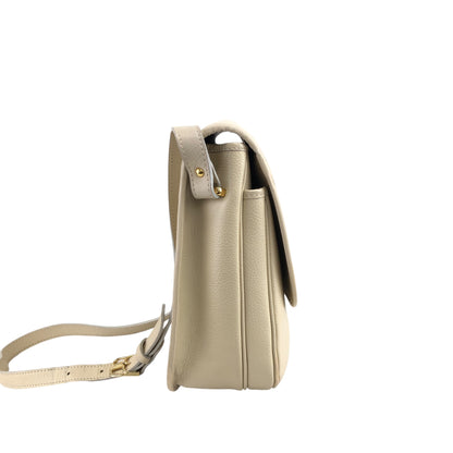 Yves Saint Laurent YSL 標誌單肩包白色復古 27p47c