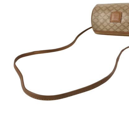 CELINE Macadam Blason Small Shoulder bag Beige Vintage n3gs7s