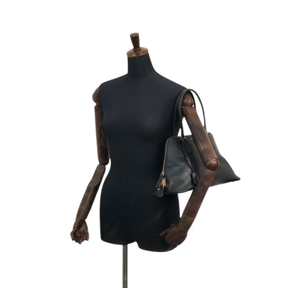 PRADA Triangle Logo Handbag Black Vintage wxkttk